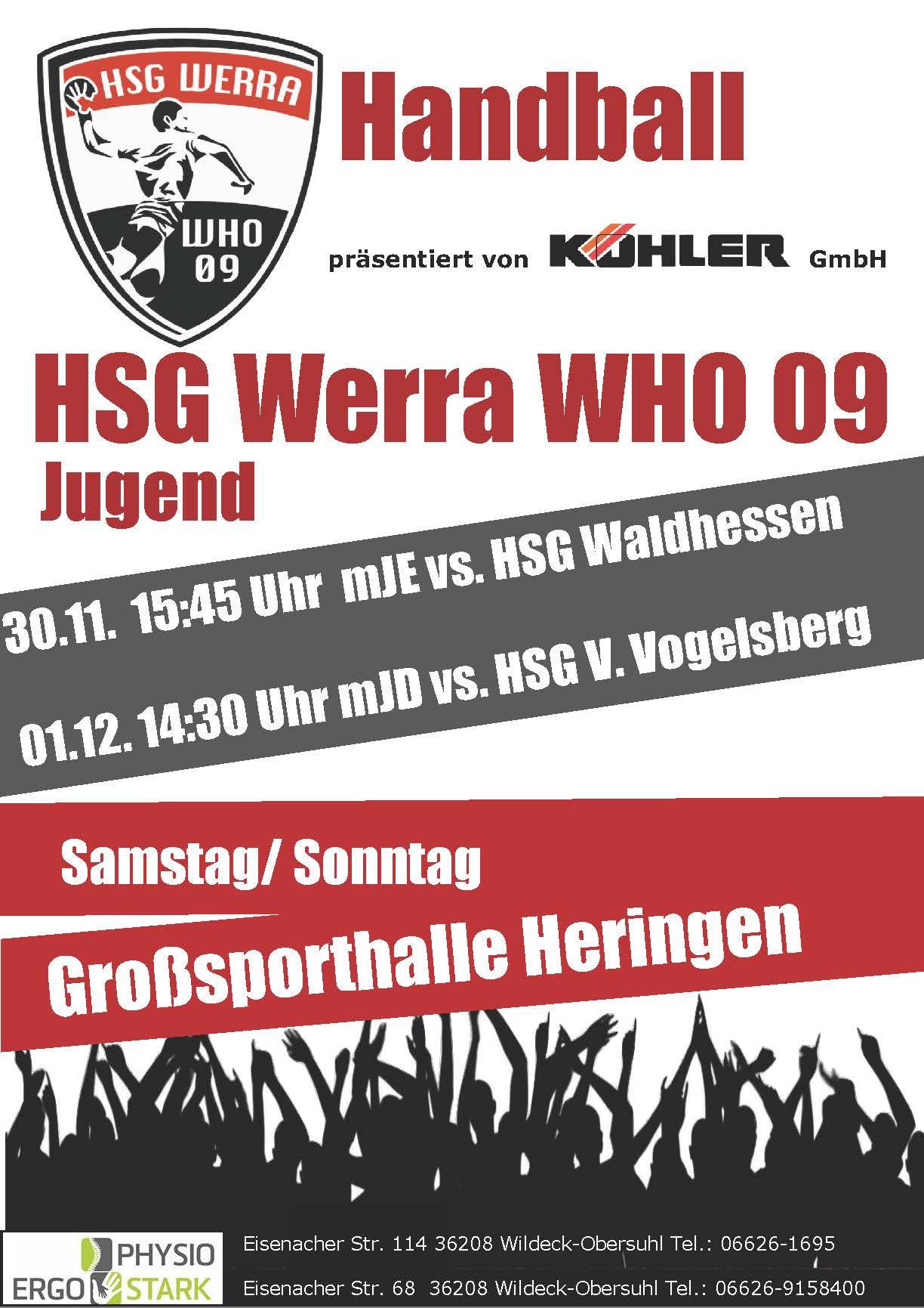 Außerdem finden noch diese beiden Jugendspiele am Wochenende in Heringen statt. Außerdem finden noch diese beiden Jugendspiele am Wochenende in Heringen statt.